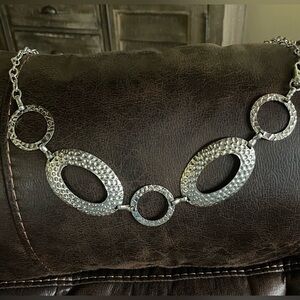 Elegant Silver-Toned Metal Chain Belt